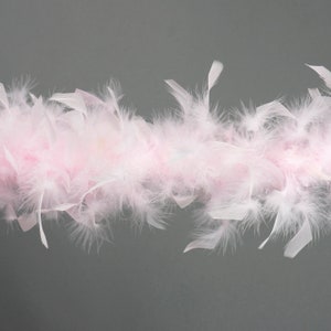 40 Gram Chandelle Feather Boa LIGHT PINK 2 Yards For Party Favors, Kids Crafting & Dress Up, Dancing, Wedding, Halloween, Costume ZUCKER®