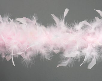 40 Gram Chandelle Feather Boa LIGHT PINK 2 Yards For Party Favors, Kids Crafting & Dress Up, Dancing, Wedding, Halloween, Costume ZUCKER®