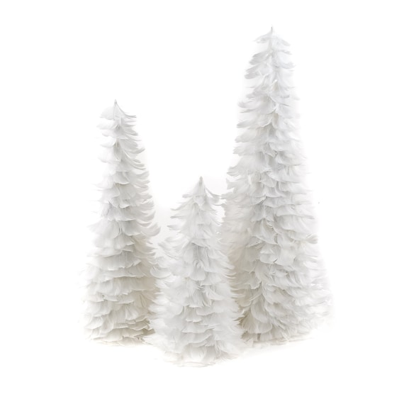 Feather Trees  Easy DIY Christmas Tree Decorations