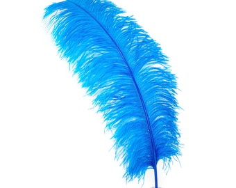 X-Large Ostrich Feathers 24-30", 1 to 25 Pieces, Dk. TURQUOISE, For Wedding Centerpieces, Party Decor, Millinery, Carnival, Costume ZUCKER®