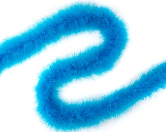 TURQUOISE Marabou Feather Boa Heavy Weight 25 Grams 2 Yards For DIY Art Crafts Carnival Fashion Halloween Costume Design Home Decor ZUCKER®