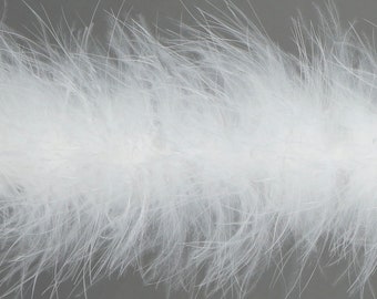 WHITE Marabou Feather Boas 20 Grams 2 Yards For DIY Art Crafts Carnival Fashion Halloween Costume Design Home Decor ZUCKER®