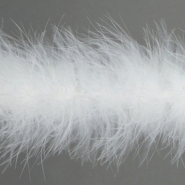 WHITE Marabou Feather Boas 20 Grams 2 Yards For DIY Art Crafts Carnival Fashion Halloween Costume Design Home Decor ZUCKER®