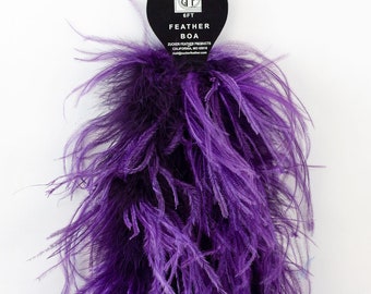 2 Ply Ostrich Feather Boa Purple GRAPE 2 Yards For Fashion, Accessory, Halloween, Costume Design, Dress Up, Dance & Stage ZUCKER®