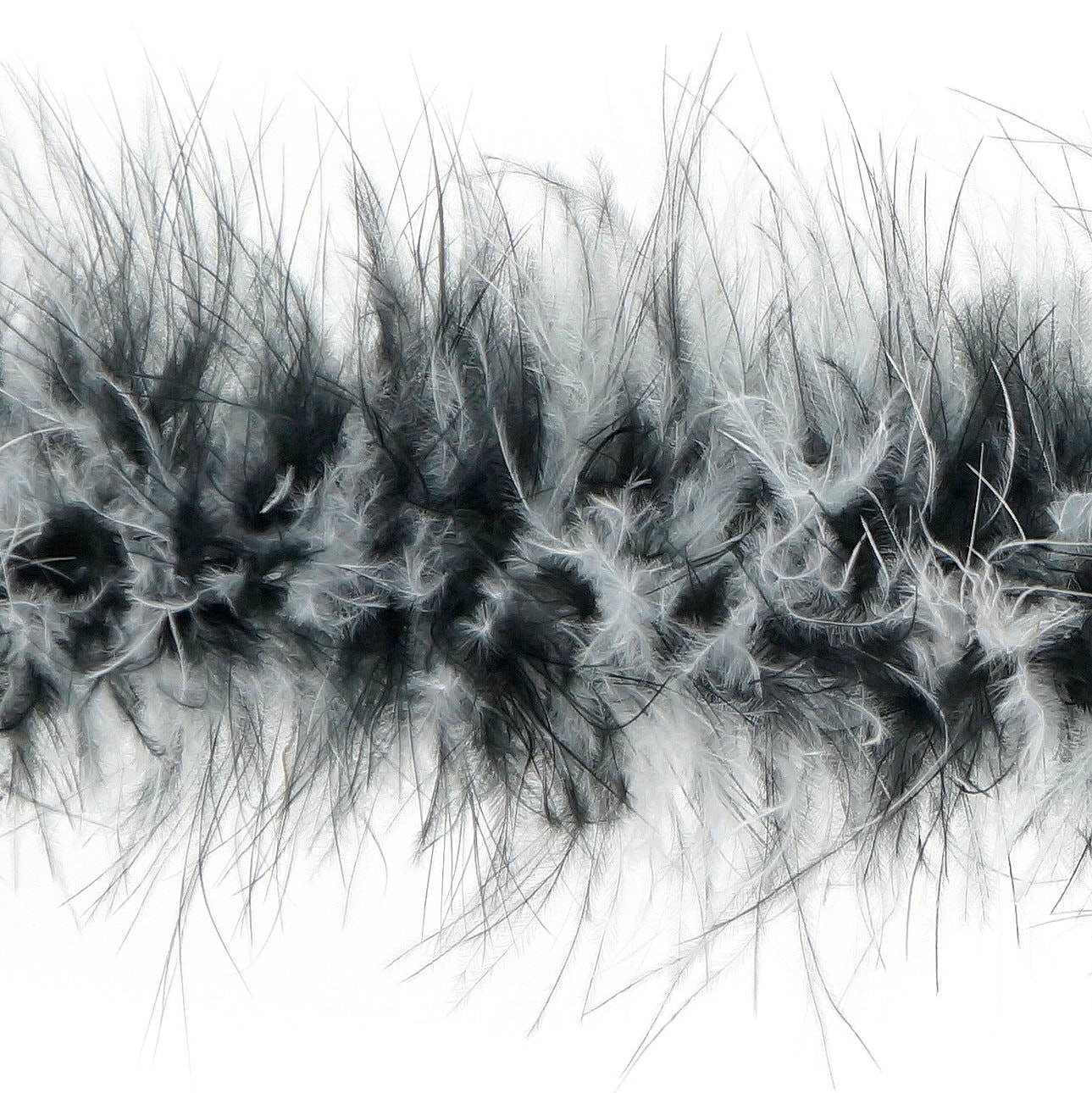 Black and White Mix Marabou Feather Boas 20 Grams 2 Yards For DIY Art Crafts Carnival Fashion