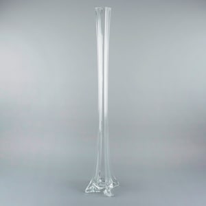 Eiffel Tower Vase CLEAR 24" - Floral Vase for Feather Centerpieces, Wedding Reception Decor, Birthday Party Decorations ZUCKER®
