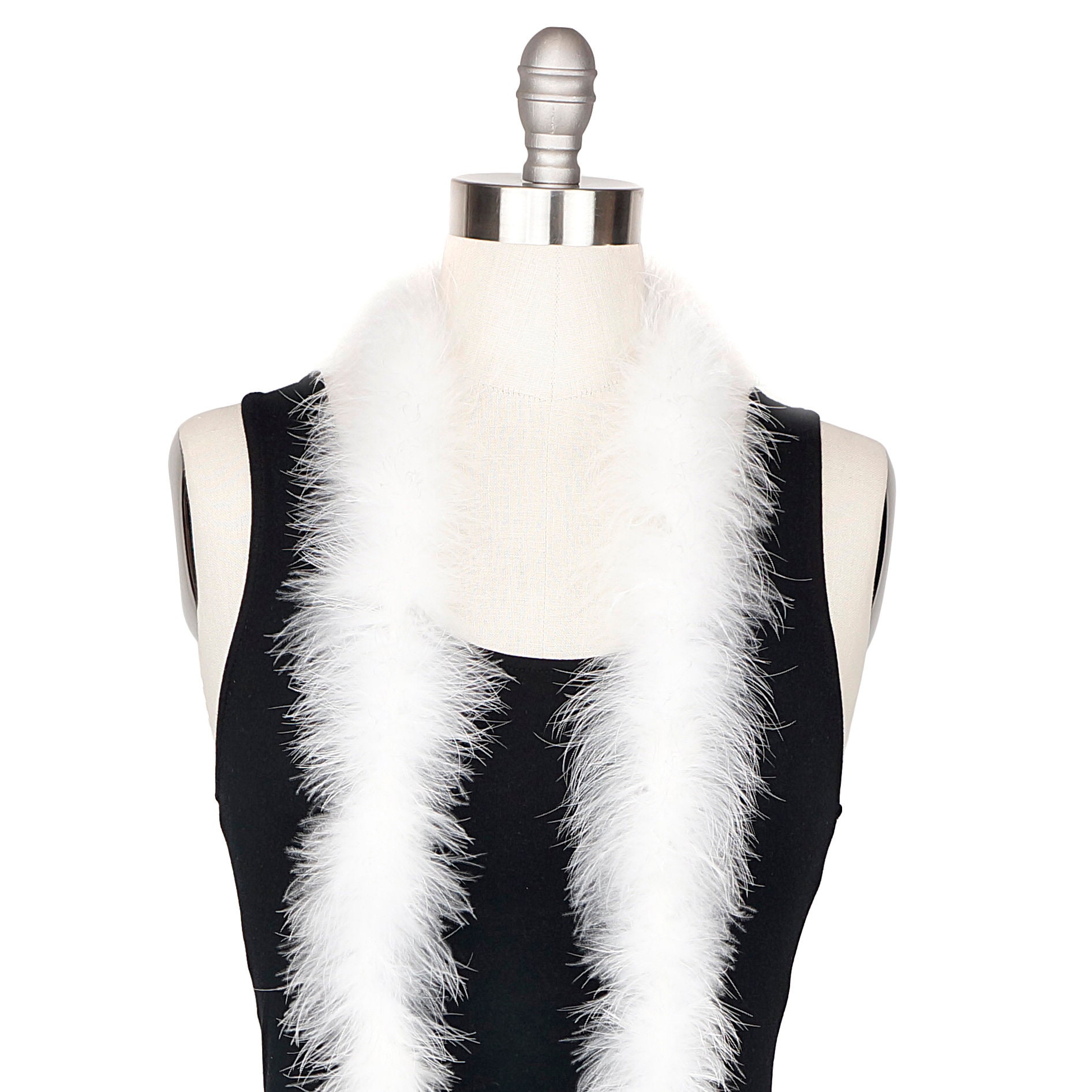 WHITE Marabou Feather Boas 20 Grams 2 Yards for DIY Art Crafts