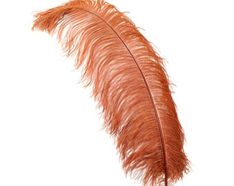 X-Large Ostrich Feathers 24-30", 1 to 25 Pieces, COPPER, For Wedding Centerpieces, Party Decor, Millinery, Carnival, Costume ZUCKER®