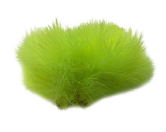 FLUORESCENT CHARTREUSE Strung Marabou Turkey Feathers - For Fly Fishing, Fly Tying, D.I.Y Arts and Crafts ZUCKER®