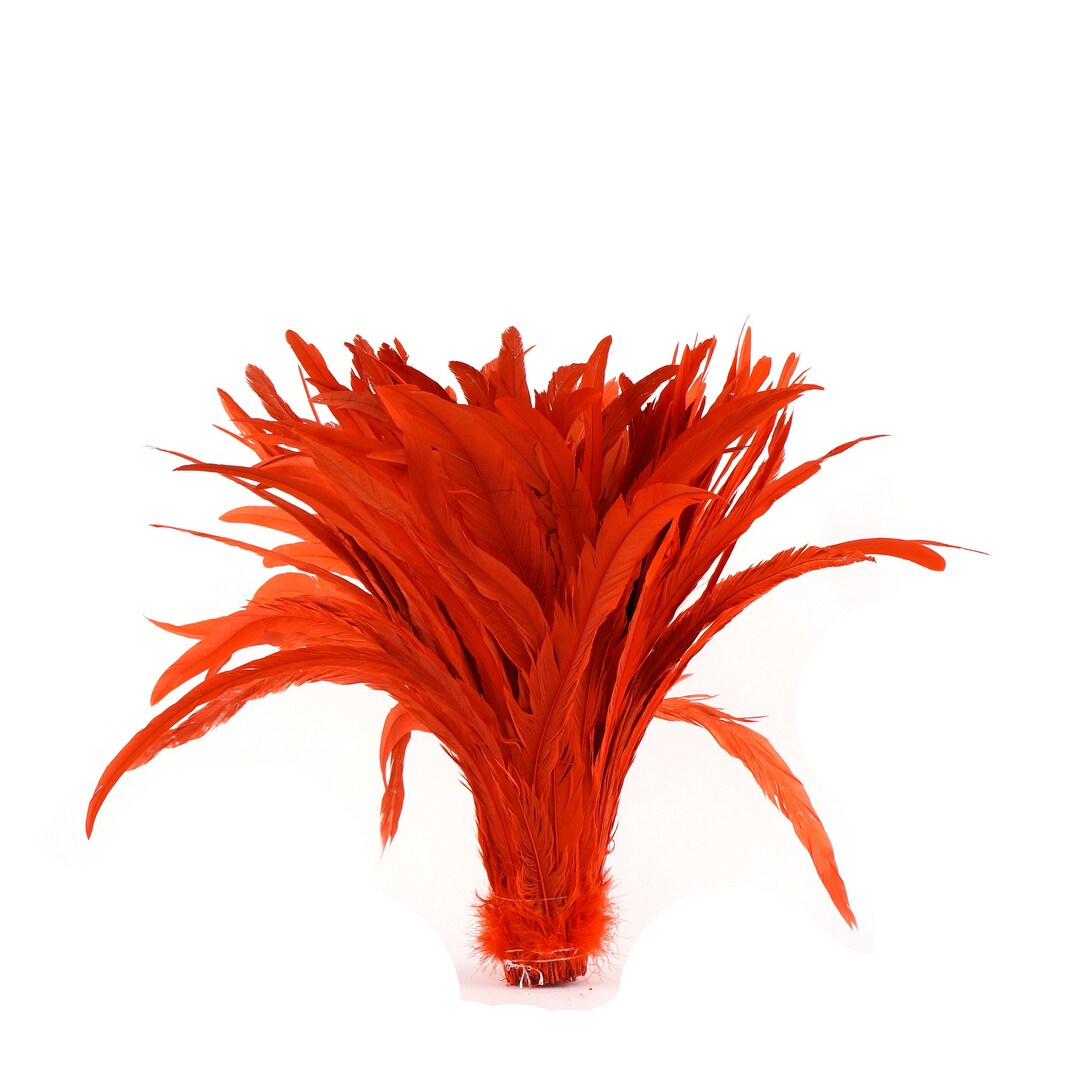 Zucker Rooster Coque Tails White Dyed - Red