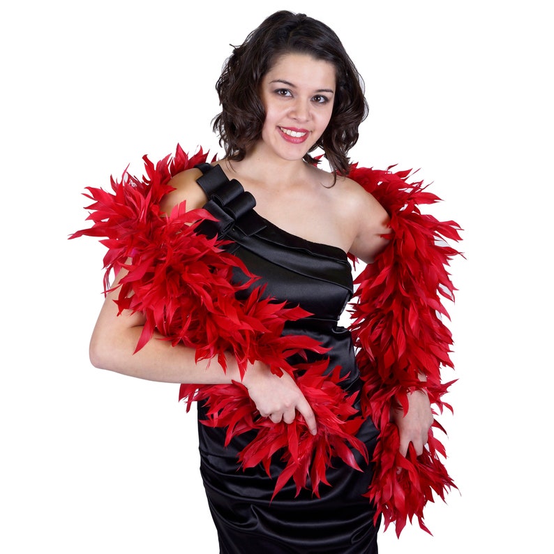 Fancy Feather Boa Red Goose Feather Boa 2 Yards for Party Etsy