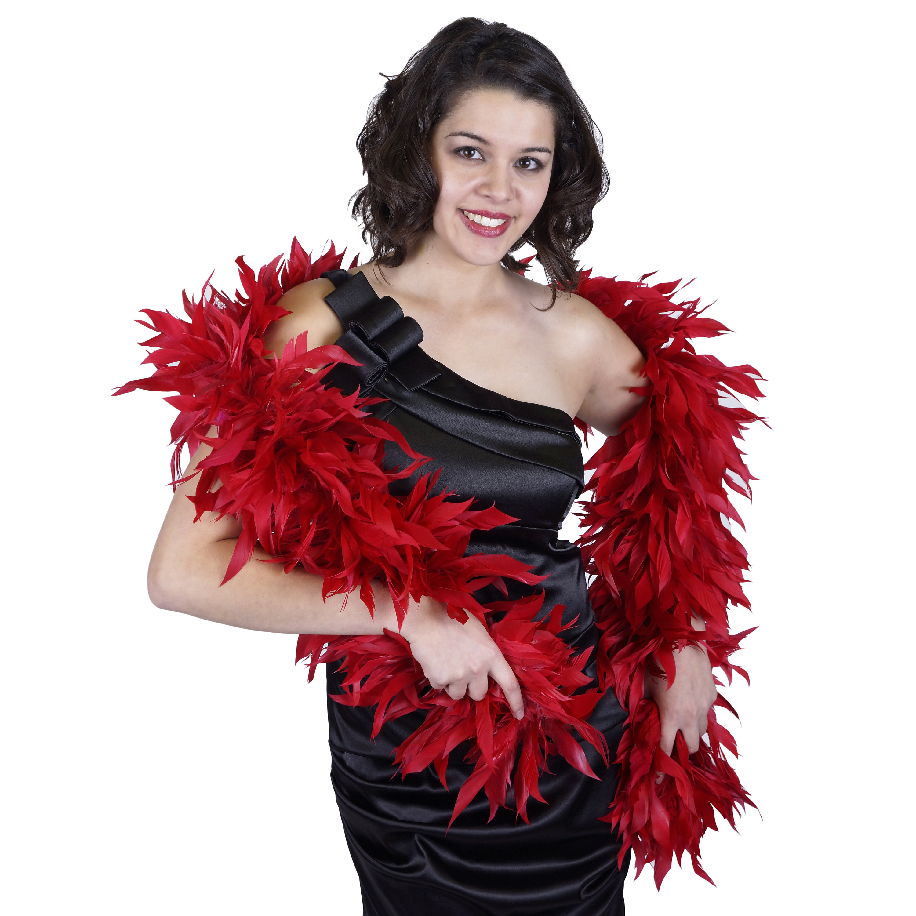 Fancy Feather Boa, Red Goose Feather Boa 2 Yards For Party Favors, Kids
