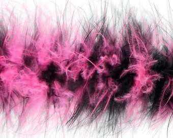 Pink and Black Mix Marabou Feather Boas 20 Grams 2 Yards For DIY Art Crafts Carnival Fashion Halloween Costume Design Home Decor ZUCKER®