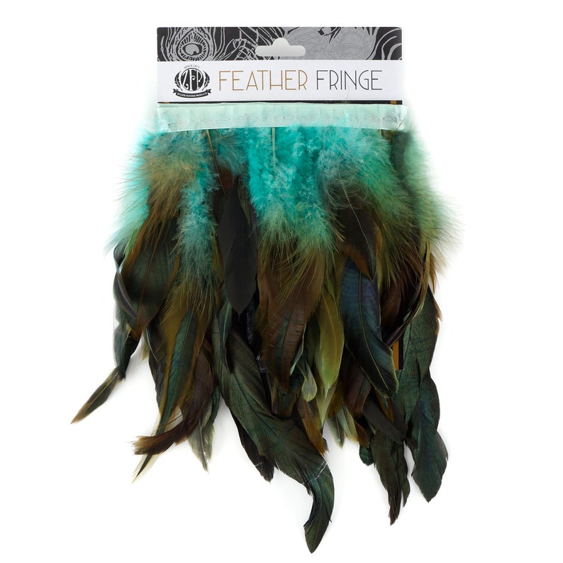 Costume DK.AQUA 1 Yard Dyed over Half Bronze Iridescent Schlappen Feather Fringe approx 6-8 Fashion /& Millinery Design Fringe ZUCKER\u00ae