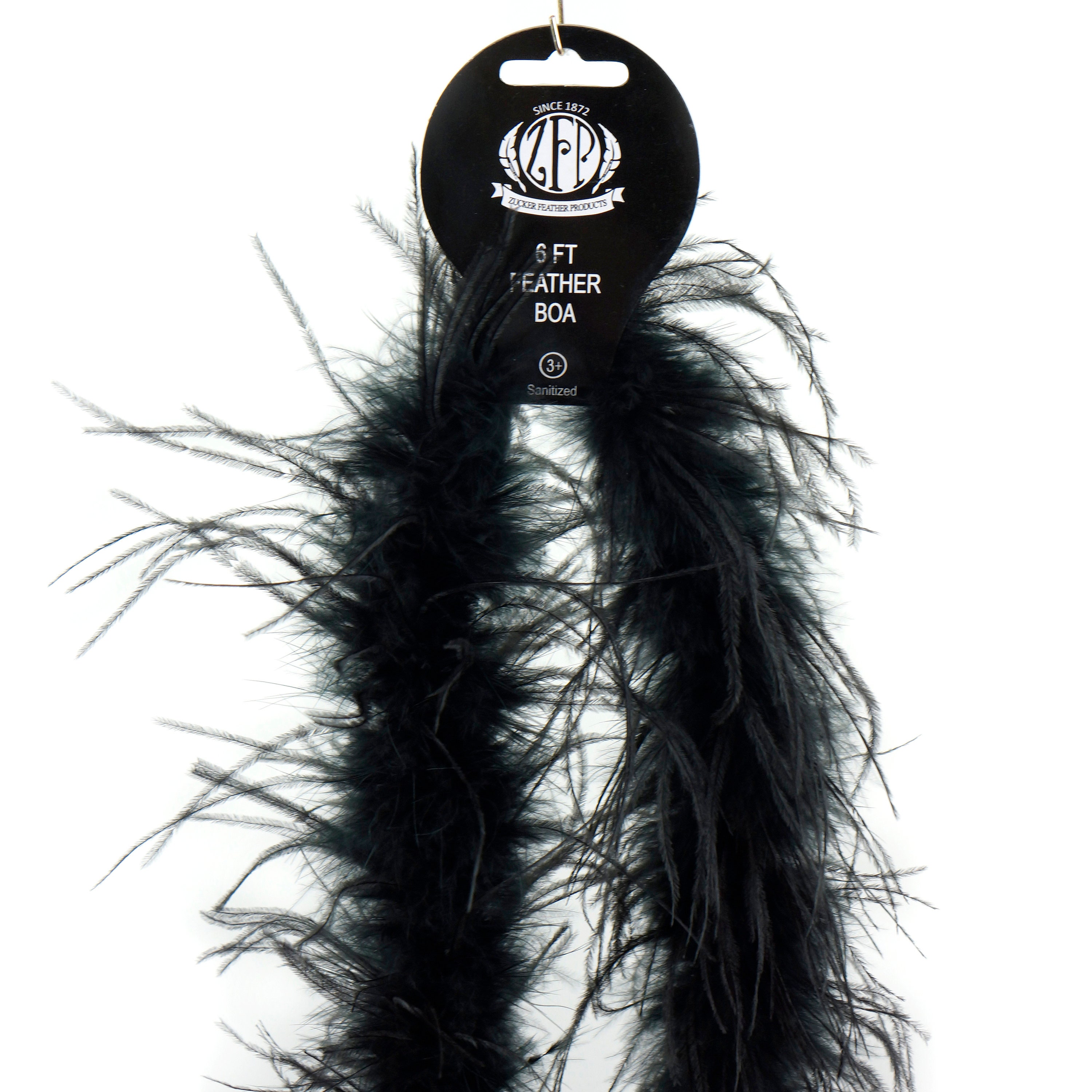 1 Ply Ostrich Feather Boa Economy BLACK 2 Yards Fashion, Accessory