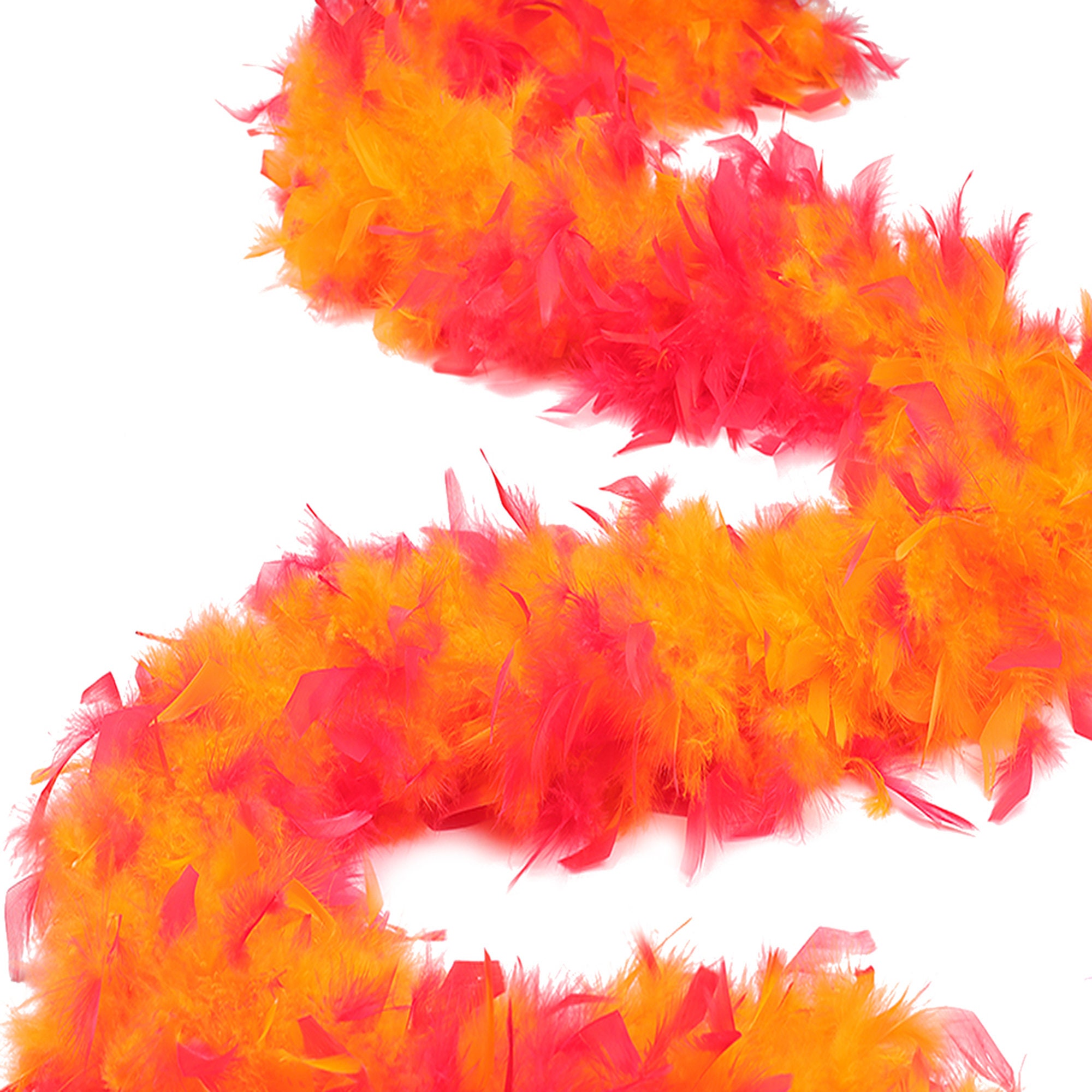 Larryhot Orange Boa Feathers for Party - 45g 2 Yards Feather Boas for Adults,Wedding,Concert,Christmas Tree and Party Home Decoration(45g-Orange)