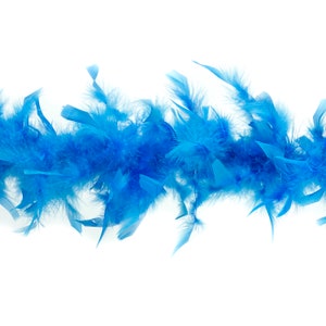 40 Gram Chandelle Feather Boa DK. TURQUOISE 2 Yards For Party Favors, Kids Crafting & Dress Up, Dancing, Wedding, Halloween, Costume ZUCKER®