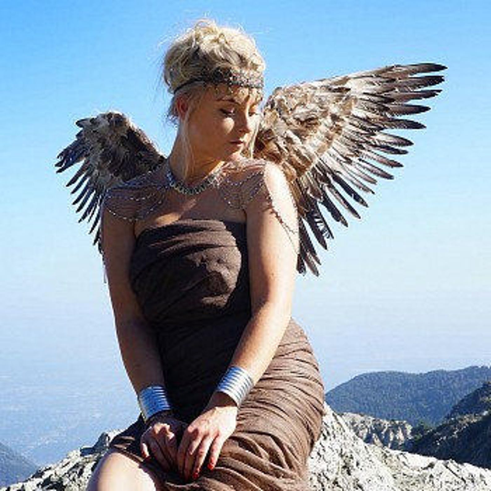 Natural Feather Costume Wings Brown Feather Wings Owl Etsy