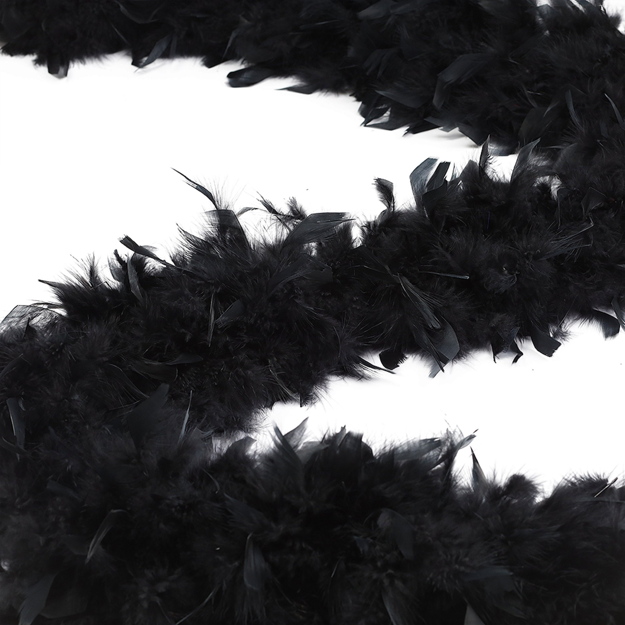 120 Gram Chandelle Feather Boa BLACK 2 Yards for Party Favors Etsy
