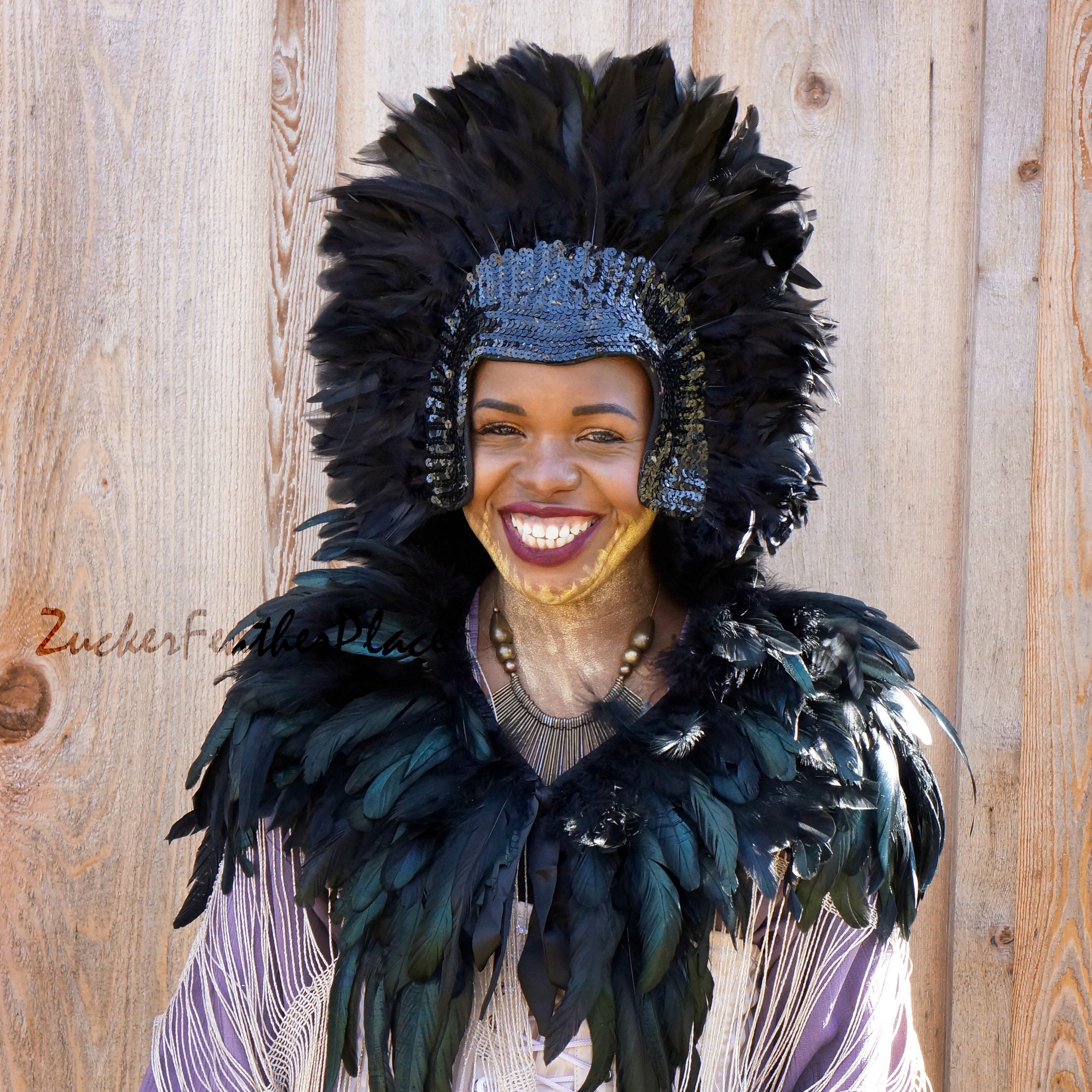 Black Feather Headdress festival hat Black man feather headdress hi-res stock photography and  main image 2