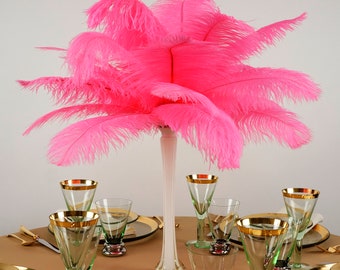 Ostrich Feathers 13-16" PINK ORIENT - For Feather Centerpieces, Party Decor, Millinery, Carnival, Fashion & Costume ZUCKER®