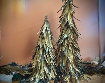 Gilded Gold Metallic Feather Trees - Fall Decorative Event &  Holiday Christmas Trees ZUCKER®