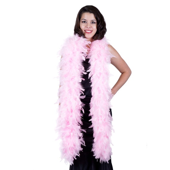 Baby Pink 40 Gram Chandelle Feather Boa, 2 Yard Long-great for Party,  Wedding, Halloween Costume Decoration 