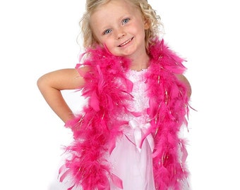 Princess Chandelle Feather Boa  Hot Pink & Opal Lurex 1 Yards For Party Favors, Kids Craft, Dress Up, Dance, Halloween, Costume Zucker®