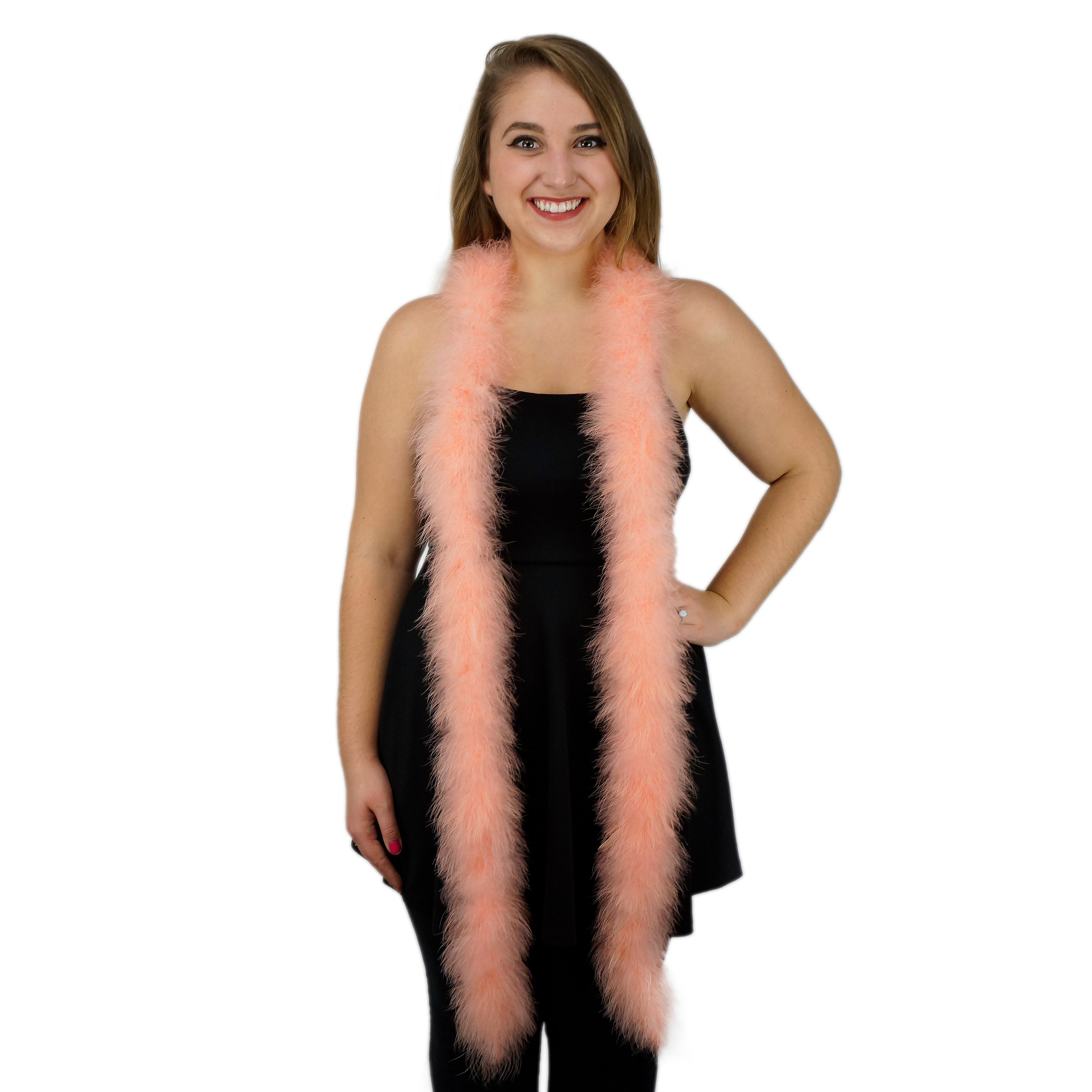 Apricot Blush XHeavy Marabou Feather Boa Luxurious Marabou Boa for