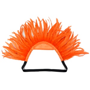 ORANGE Carnival Feather Collar - Samba Dancewear, Feather Back Piece ...