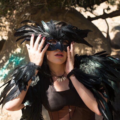 raven feather dress