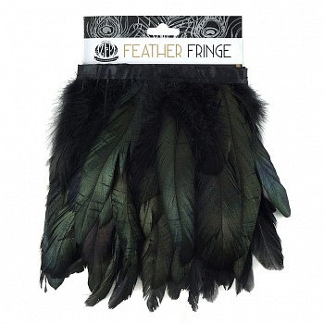 Zucker One-Ply Ostrich Feather Fringe - 1 Yard - Black