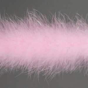 Marabou Feather Boas Candy PINK with Shiny Opal Lurex, 20 Grams 2 Yards, DIY Art Crafts Carnival Fashion Halloween Costume Decor ZUCKER®