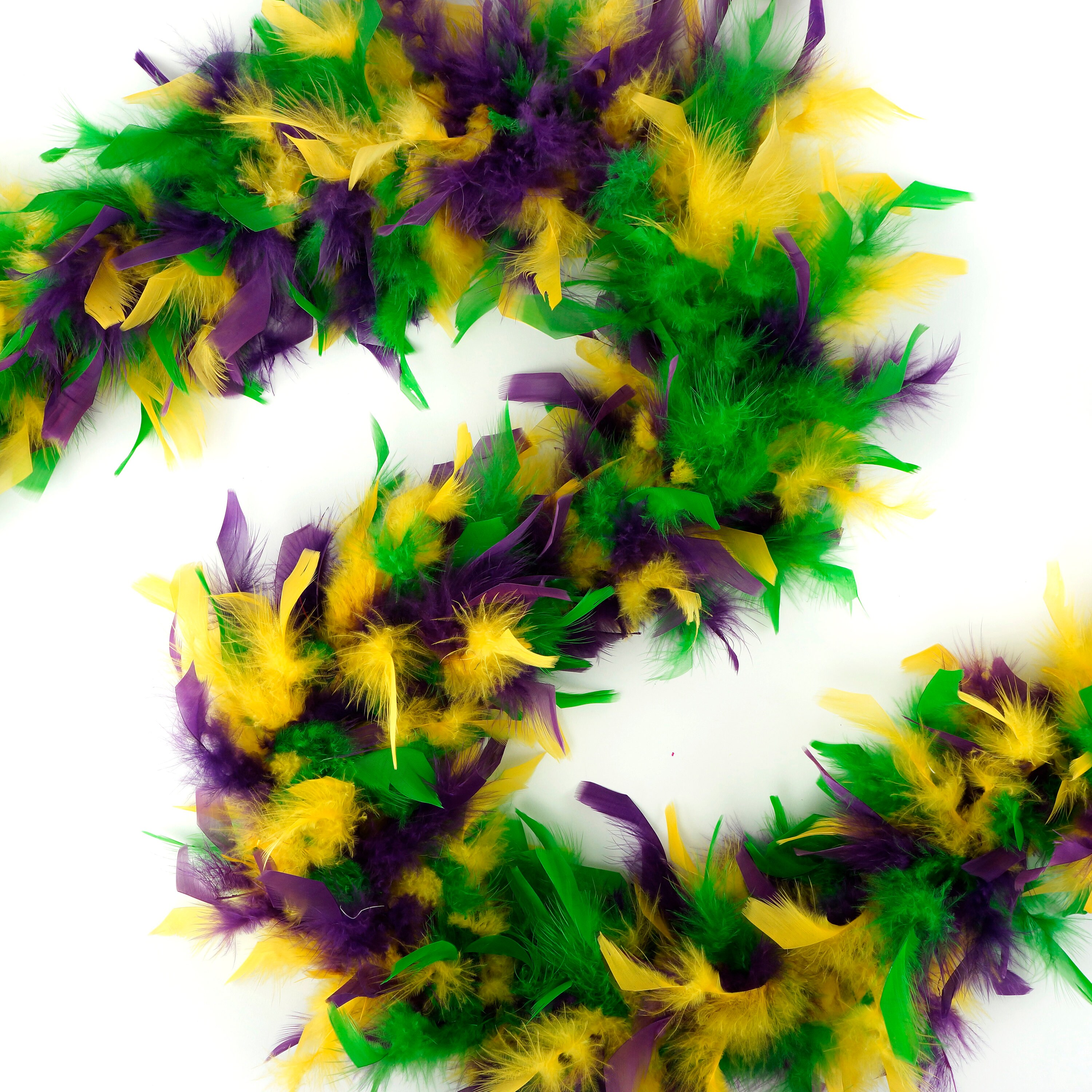 60 Gram Chandelle Feather Boa Mardi Gras Mix 2 Yards For Party Etsy