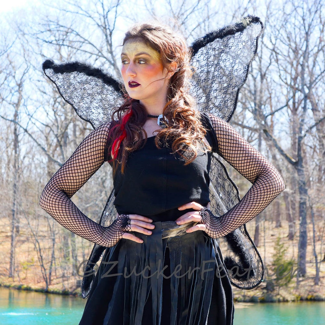 Mini Red Marabou Wings for Costumes