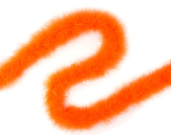 ORANGE Marabou Feather Boa Heavy Weight 25 Grams 2 Yards For DIY Art Crafts Carnival Fashion Halloween Costume Design Home Decor ZUCKER®