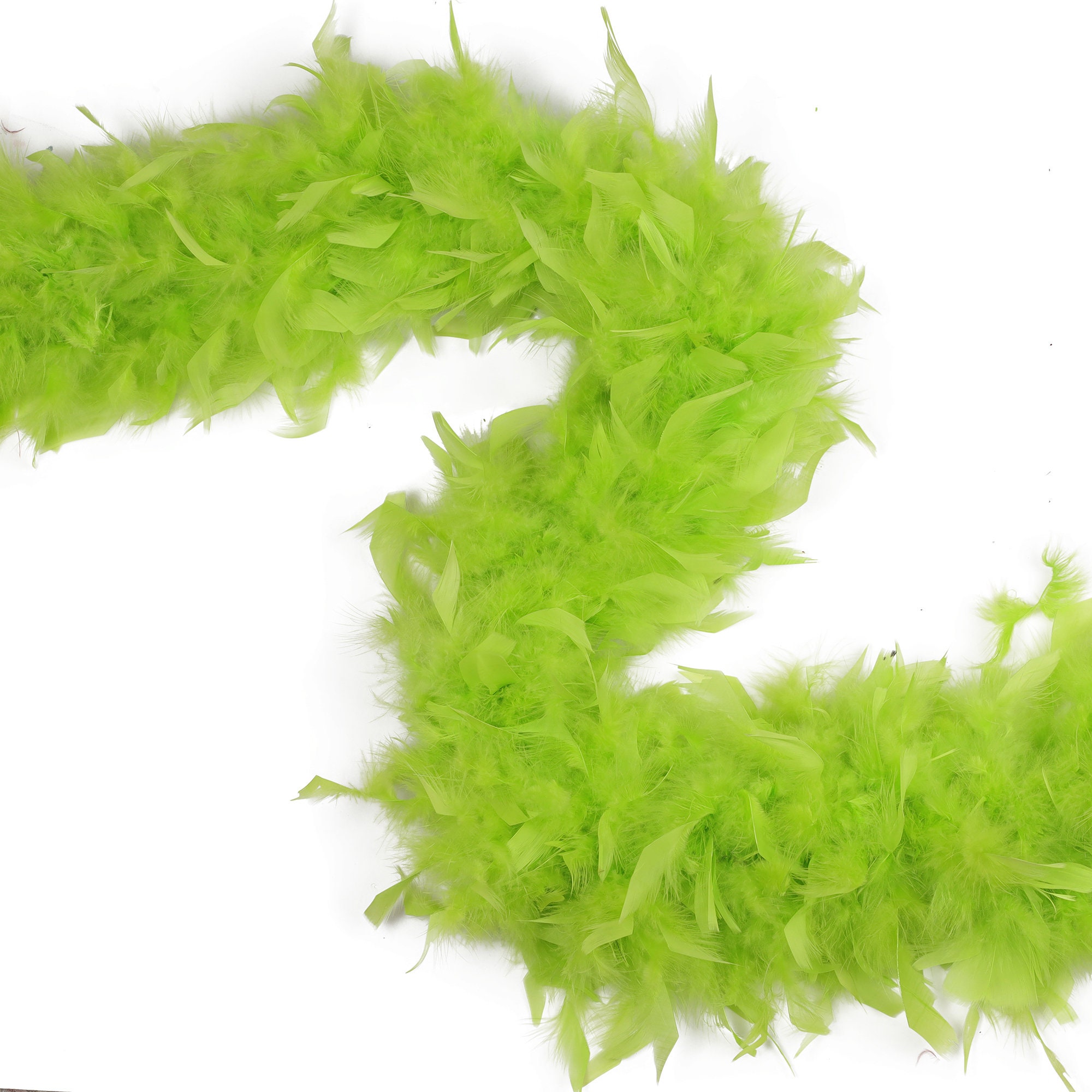 120 Gram Chandelle Feather Boa Lime Green 2 Yards For Party Favors
