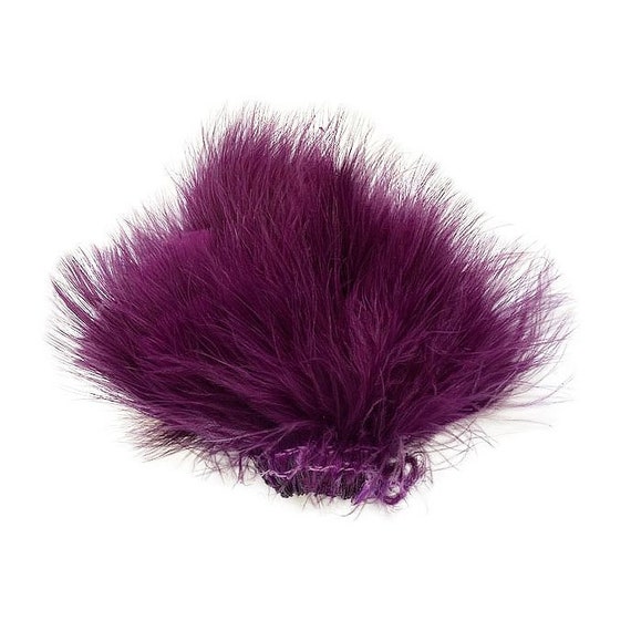 PURPLE Strung Marabou Turkey Feathers for Fly Fishing, Fly Tying
