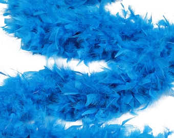 120 Gram Chandelle Feather Boa, Dark Turquoise 2 Yards For Party Favors, Kids Craft & Dress Up, Dancing, Wedding, Halloween, Costume ZUCKER®