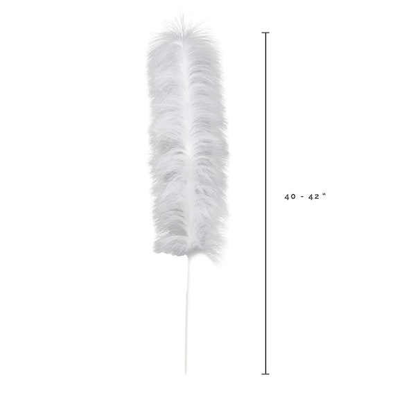 Faux Ostrich Feather Stems, Blue Fake Ostrich Feathers, Faux Pampas Grass  and Feathers for Centerpieces, Home & Party Decor ZUCKER® 