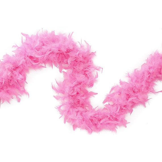 ZuckerFeatherPlace 60 Gram Chandelle Feather Boa, Pink Orient 2 Yards for Party Favors, Kids Craft & Dress Up, Dancing, Wedding, Halloween, Costume Zucker