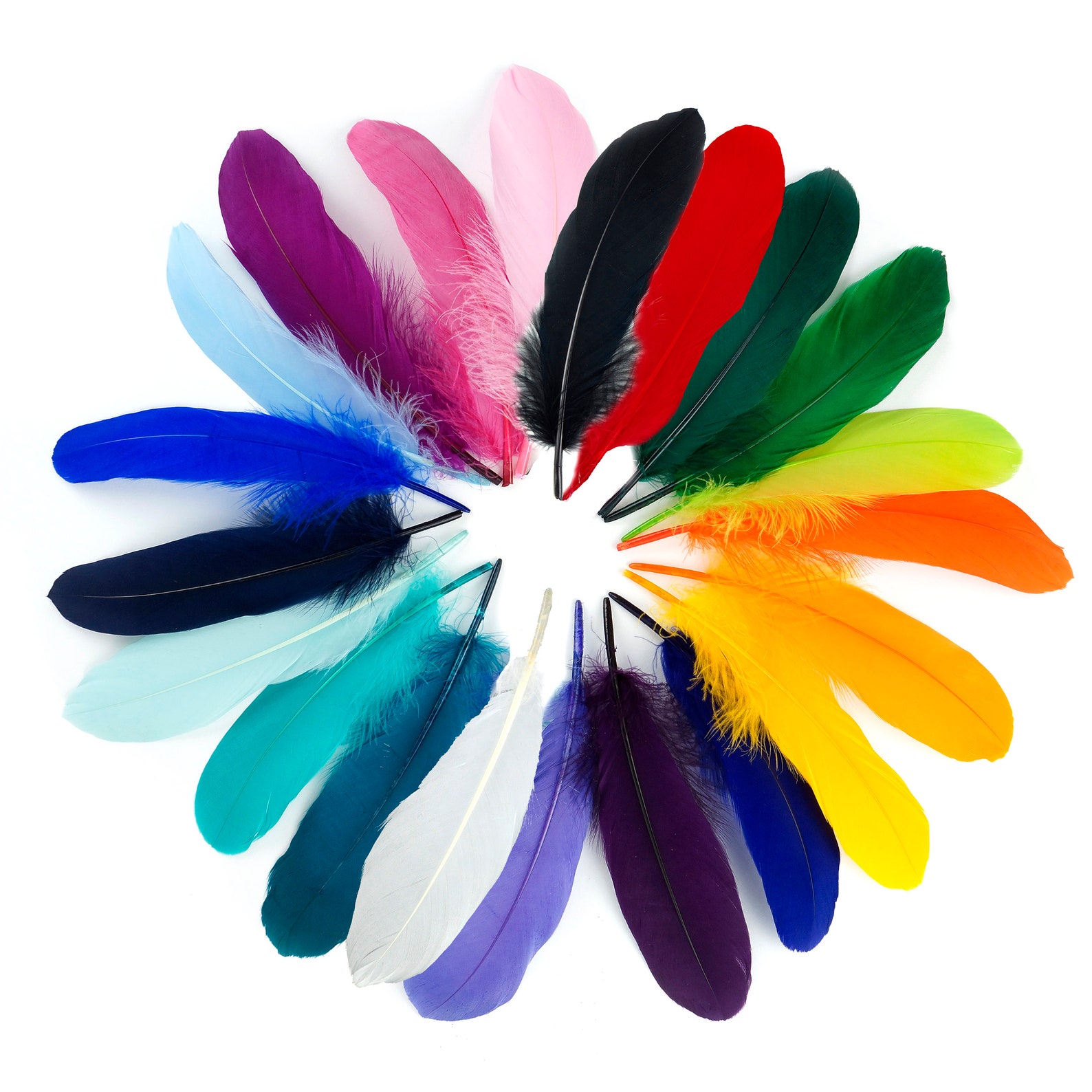 Goose Feathers 68 Loose Goose Pallet Feathers RED Etsy