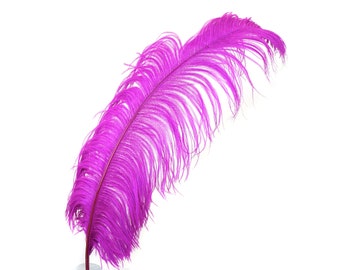 X-Large Ostrich Feathers 24-30", 1 to 25 Pieces, Very BERRY, For Wedding Centerpieces, Party Decor, Millinery, Carnival, Costume ZUCKER®