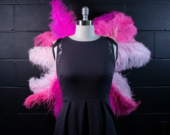 CUSTOM Multi Color Ostrich Feather Wings Made to Order with 2nd Quality Ostrich Feathers, Ostrich Feather Wings ZUCKER® Original Designs