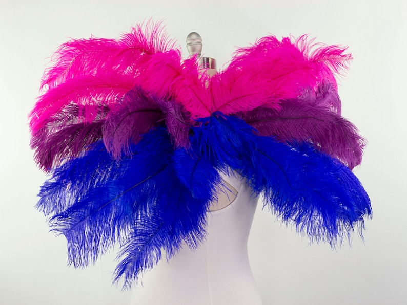 CUSTOM Multi Color Ostrich Feather Wings Made to Order With Etsy
