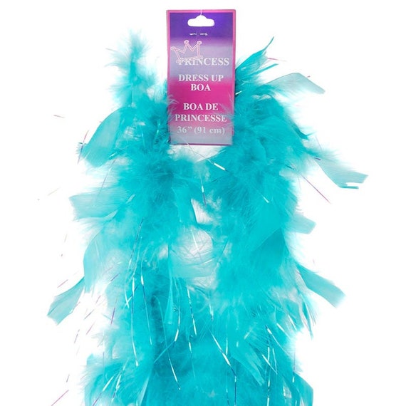 Dress Up Feather Boa for Little Girls - White/Opal Lurex