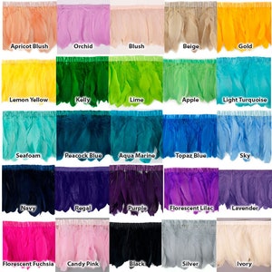 1 Yard Parried Goose Feather Fringe, Choose from 31 Colors For DIY Art Craft, Carnival Costume, Cosplay, Millinery & Fashion Design ZUCKER®