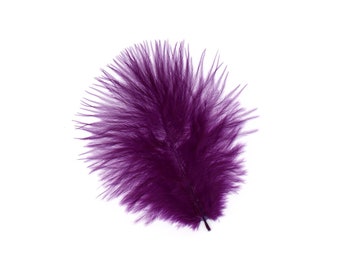 Turkey Feathers, Purple Loose Turkey Marabou Feathers, Short and Soft Fluffy Down, Craft and Fly Fishing Supply Feathers ZUCKER®