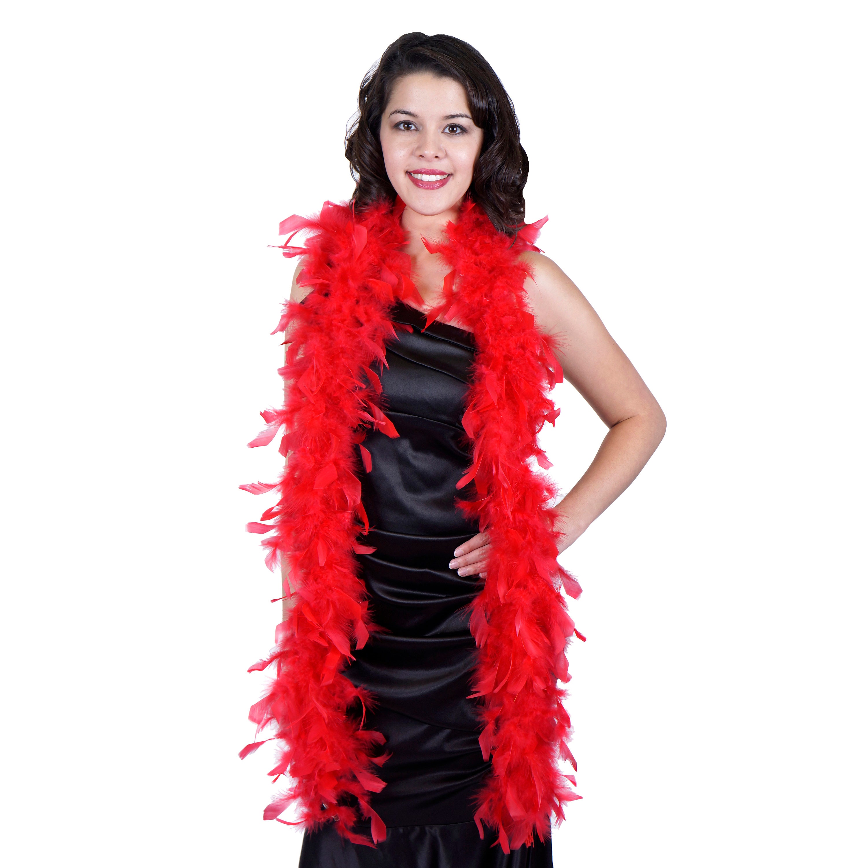 40 Gram Chandelle Feather Boa RED 2 Yards For Party Favors, Kids