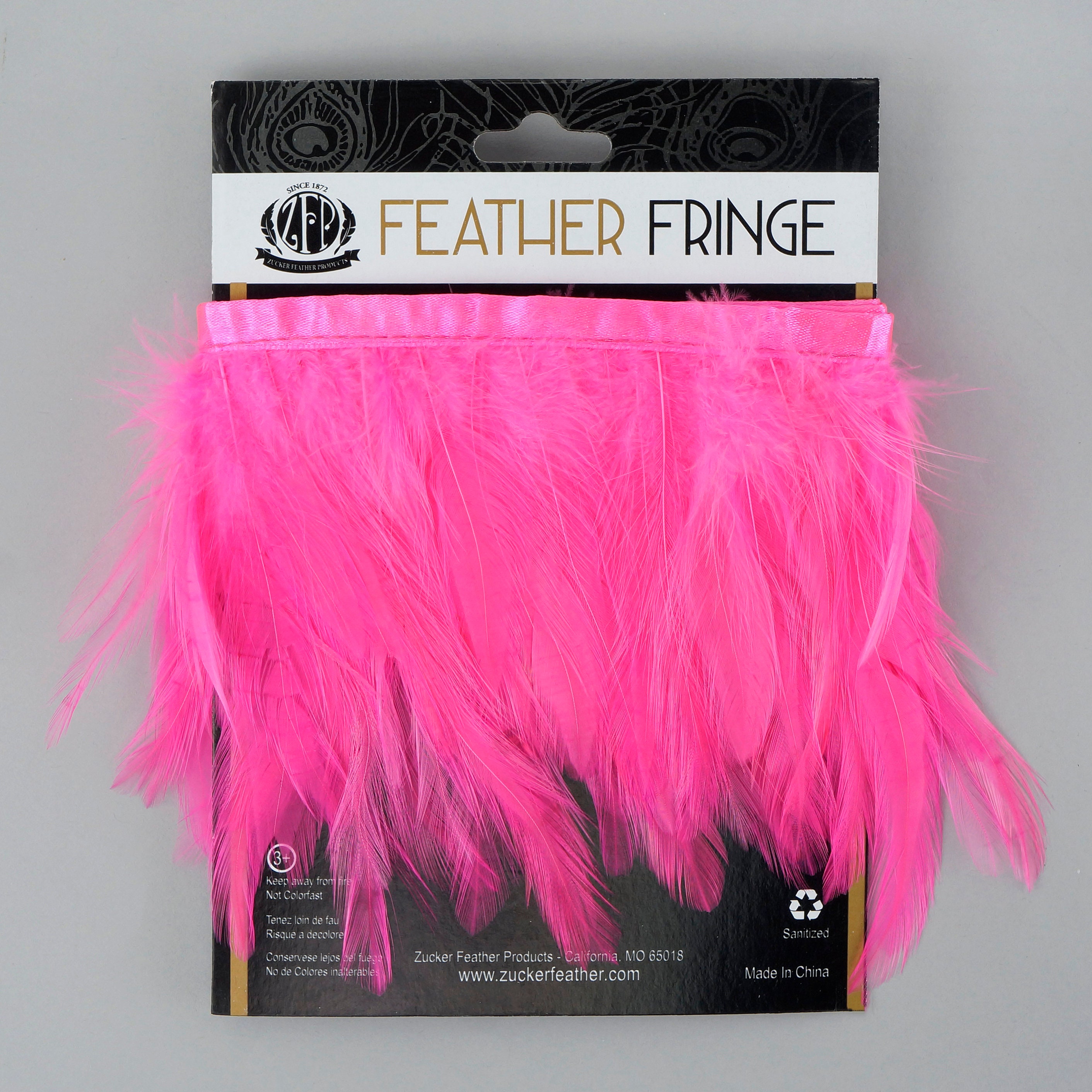 PINKORIENT 1YD Dyed Hackle Feather Fringe Feather Fringe for DIY Arts